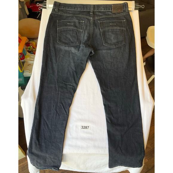 RSQ Men Slim Slouch Jeans size 34x30 Dark Blue Mid Rise Stretch - Picture 10 of 10